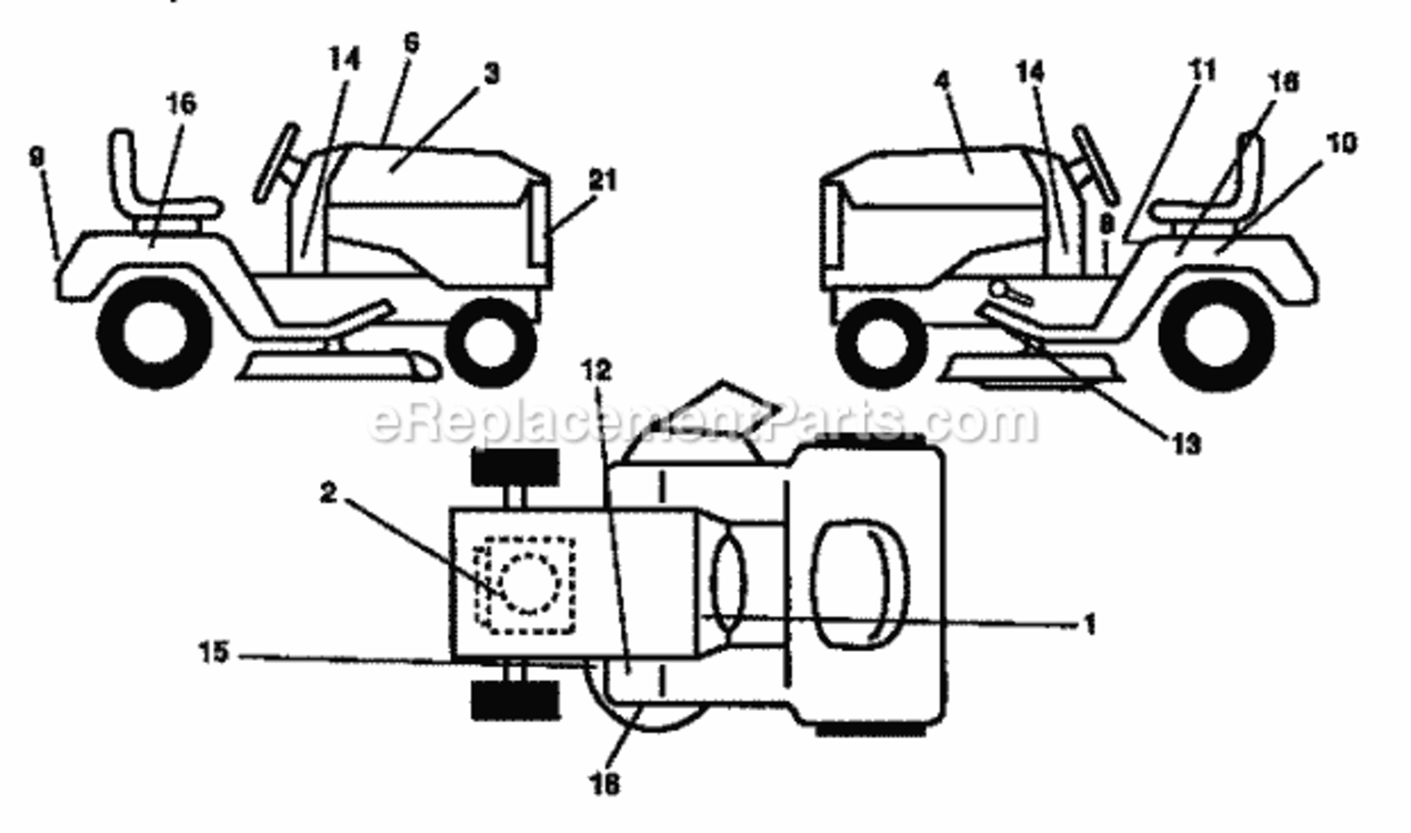 Page G Diagram and Parts List for 917270510  Craftsman Lawn Tractor