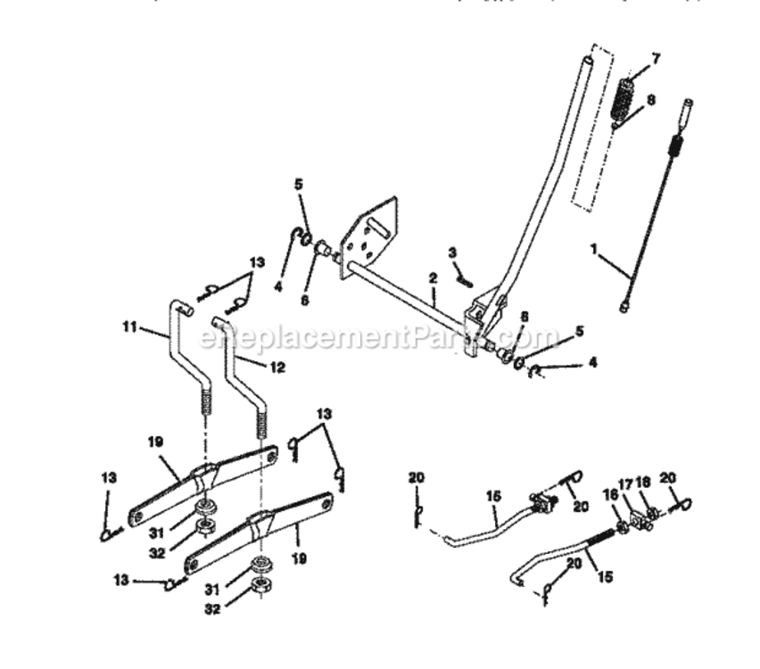 Page I Diagram and Parts List for 917270511  Craftsman Lawn Tractor