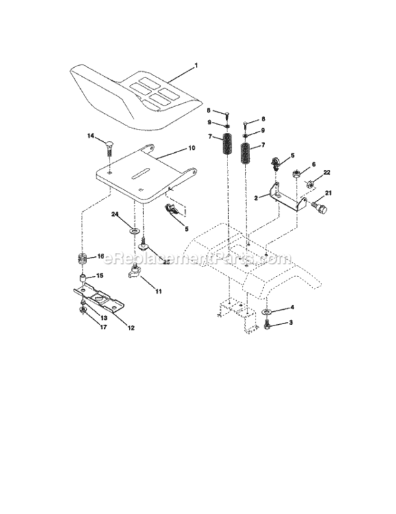 Page F Diagram and Parts List for 917270513  Craftsman Lawn Tractor