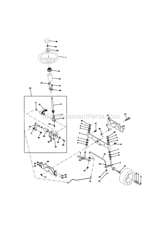 Page D Diagram and Parts List for 917270514  Craftsman Lawn Tractor