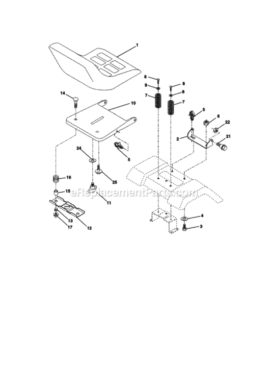Page F Diagram and Parts List for 917270712  Craftsman Lawn Tractor