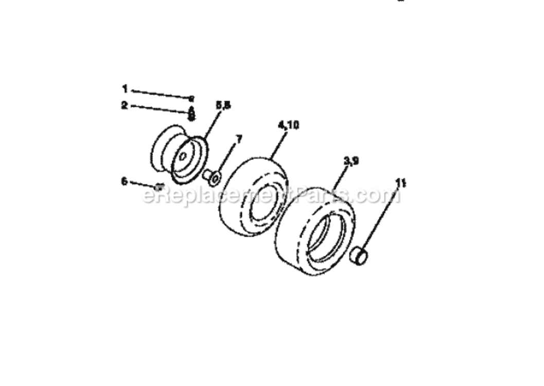 Page H Diagram and Parts List for 917270721  Craftsman Lawn Tractor