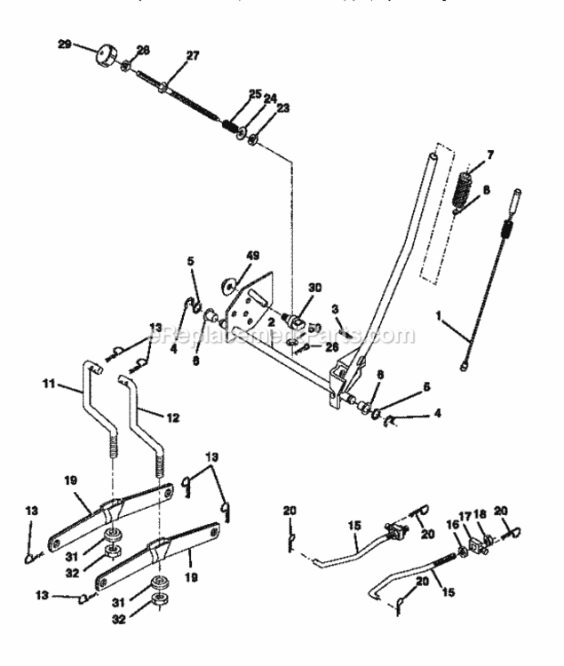 Page I Diagram and Parts List for 917270721  Craftsman Lawn Tractor