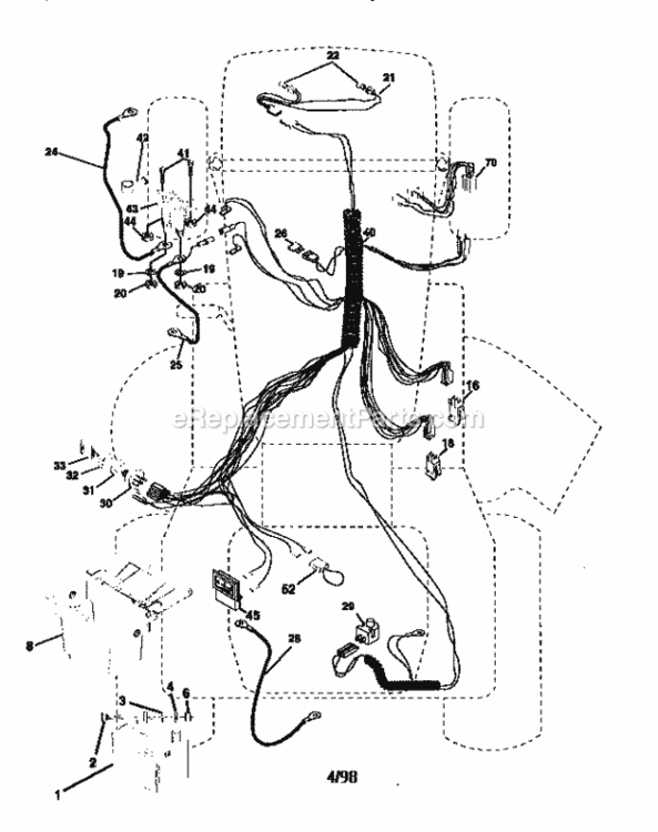 Page A Diagram and Parts List for 917270722  Craftsman Lawn Tractor