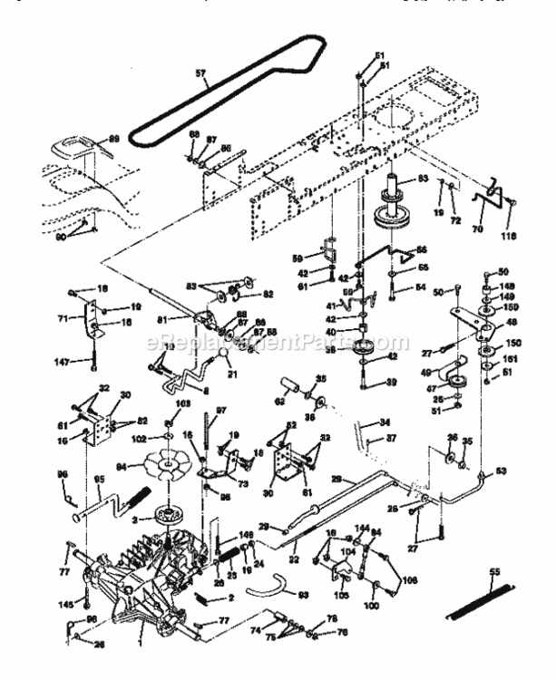Page C Diagram and Parts List for 917270722  Craftsman Lawn Tractor