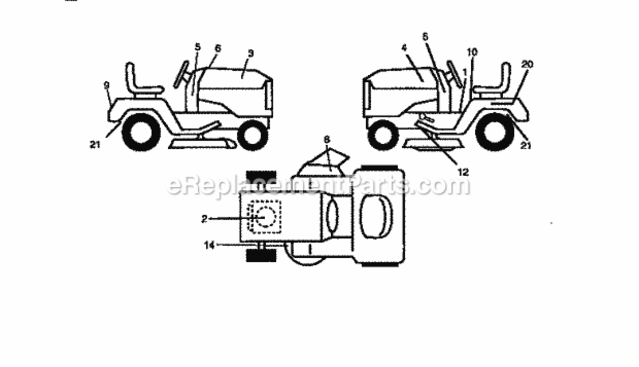 Page G Diagram and Parts List for 917270722  Craftsman Lawn Tractor
