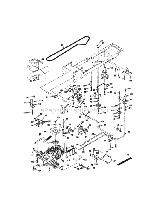 Page C Diagram and Parts List for 917270723  Craftsman Lawn Tractor