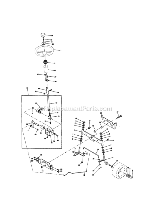 Page D Diagram and Parts List for 917270723  Craftsman Lawn Tractor
