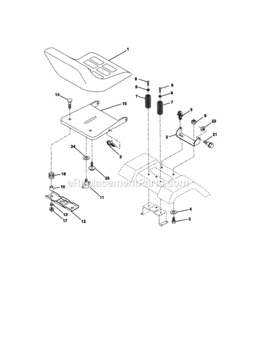 Page F Diagram and Parts List for 917270723  Craftsman Lawn Tractor