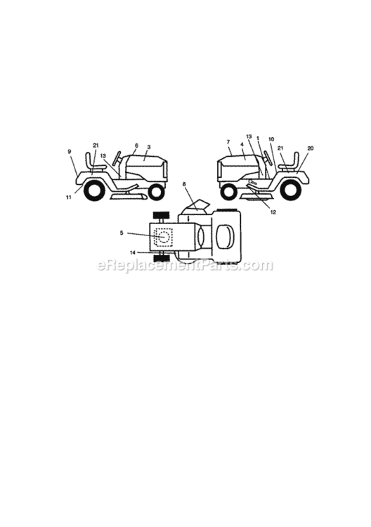 Page G Diagram and Parts List for 917270723  Craftsman Lawn Tractor