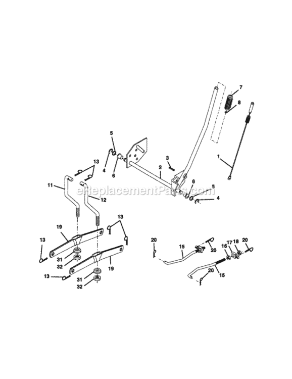 Page I Diagram and Parts List for 917270751  Craftsman Lawn Tractor