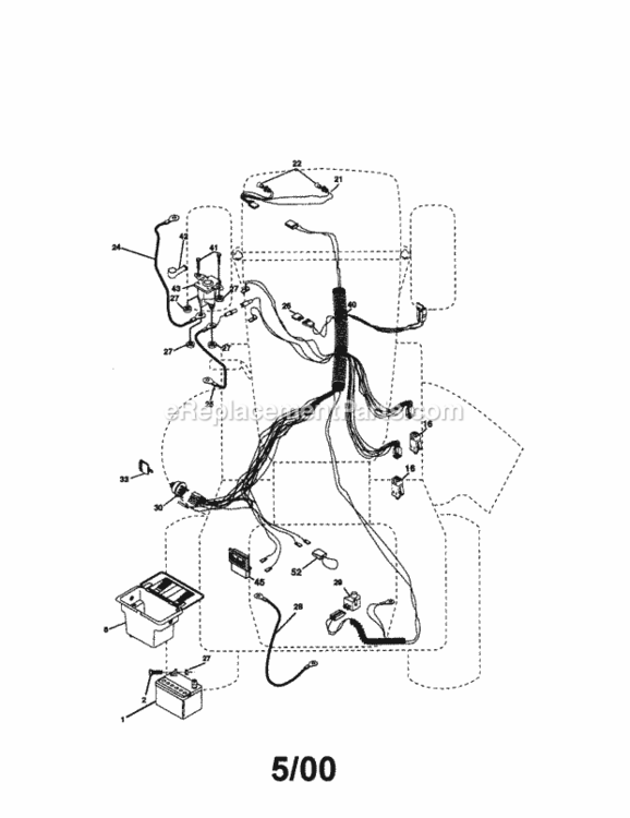 Page A Diagram and Parts List for 917270752  Craftsman Lawn Tractor