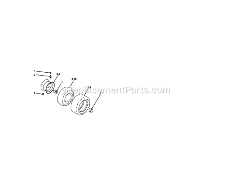 Page H Diagram and Parts List for 917270752  Craftsman Lawn Tractor