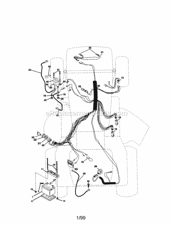 Page A Diagram and Parts List for 917270771  Craftsman Lawn Tractor