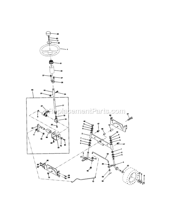 Page D Diagram and Parts List for 917270771  Craftsman Lawn Tractor