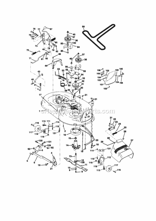 Page J Diagram and Parts List for 917270773  Craftsman Lawn Tractor