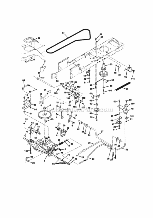 Page C Diagram and Parts List for 917270773  Craftsman Lawn Tractor