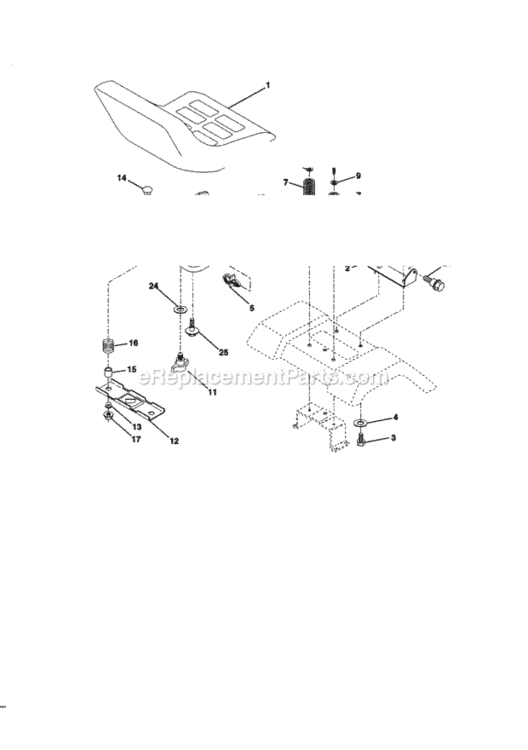 Page F Diagram and Parts List for 917270773  Craftsman Lawn Tractor