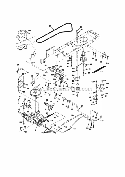 Page C Diagram and Parts List for 917270774  Craftsman Lawn Tractor