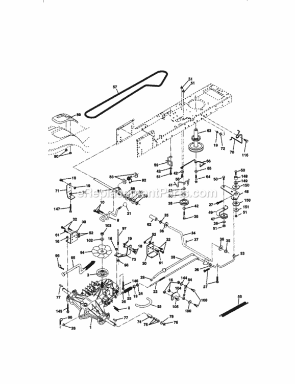 Page C Diagram and Parts List for 917270780  Craftsman Lawn Tractor