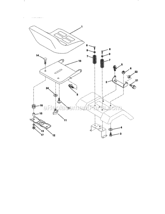 Page F Diagram and Parts List for 917270780  Craftsman Lawn Tractor