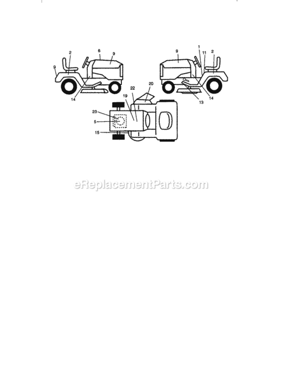 Page G Diagram and Parts List for 917270780  Craftsman Lawn Tractor