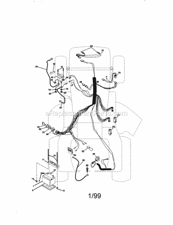 Page A Diagram and Parts List for 917270781  Craftsman Lawn Tractor