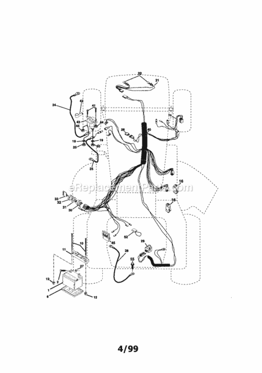 Page A Diagram and Parts List for 917270782  Craftsman Lawn Tractor