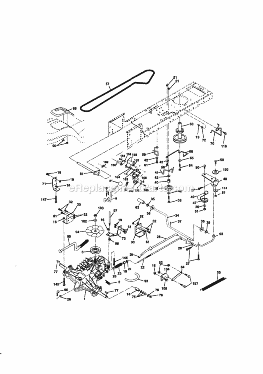 Page C Diagram and Parts List for 917270782  Craftsman Lawn Tractor