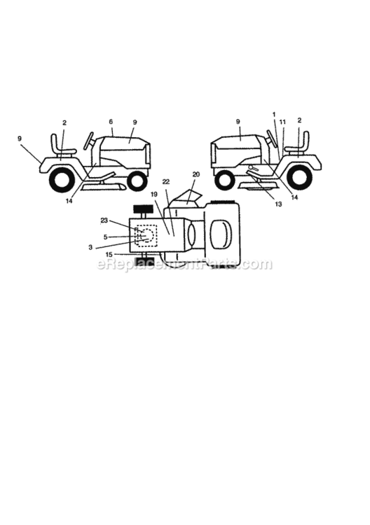 Page G Diagram and Parts List for 917270782  Craftsman Lawn Tractor
