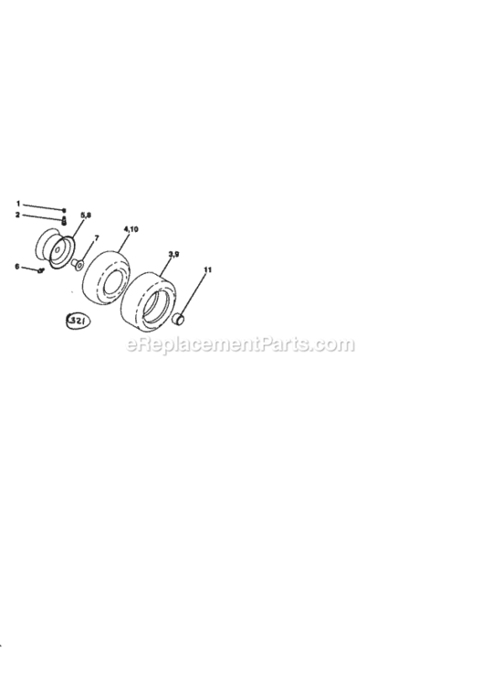 Page H Diagram and Parts List for 917270782  Craftsman Lawn Tractor