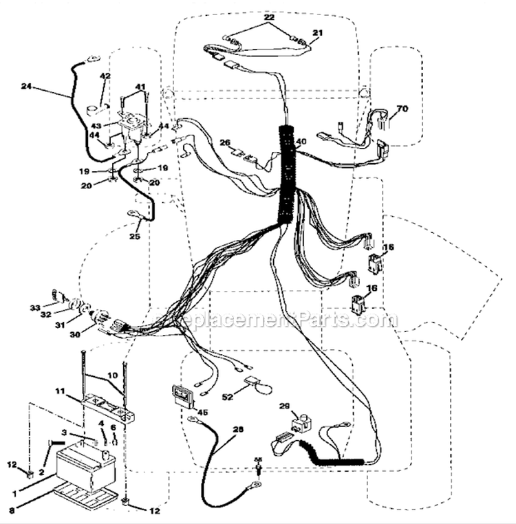 Electrical Diagram and Parts List for 917270810  Craftsman Lawn Tractor