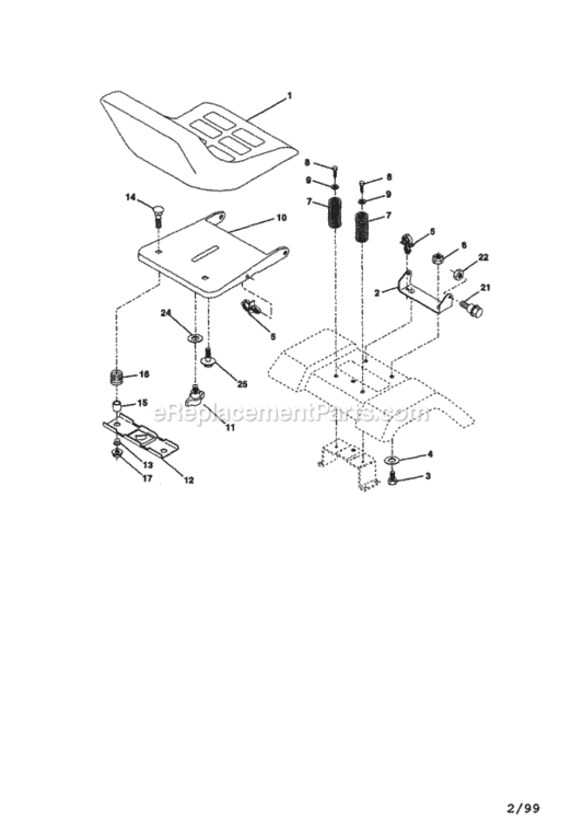 Page F Diagram and Parts List for 917270811  Craftsman Lawn Tractor