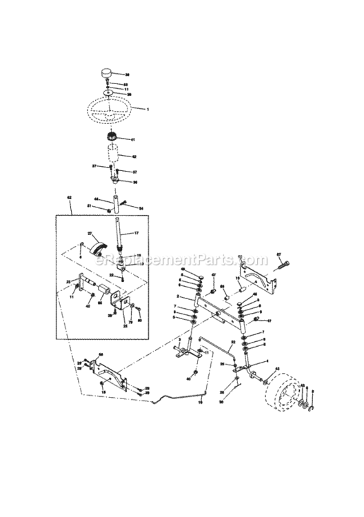Page D Diagram and Parts List for 917270812  Craftsman Lawn Tractor