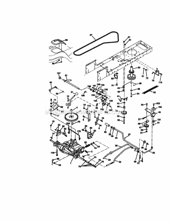 Page C Diagram and Parts List for 917270814  Craftsman Lawn Tractor