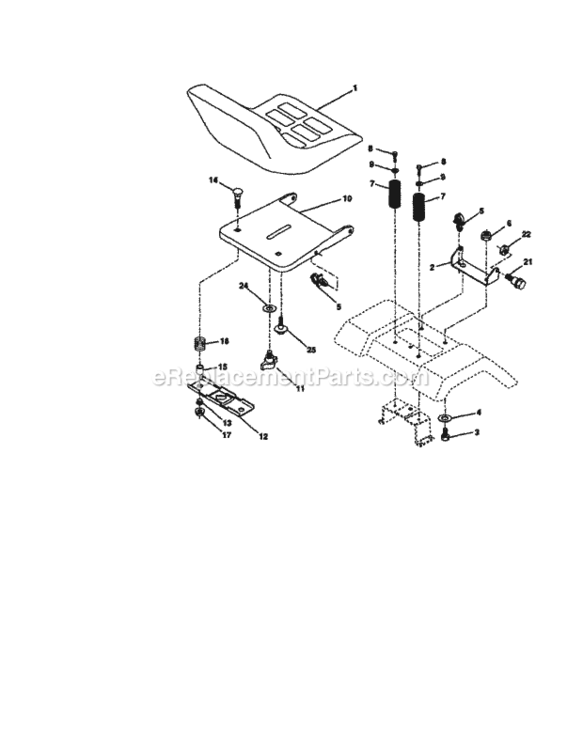 Page F Diagram and Parts List for 917270814  Craftsman Lawn Tractor