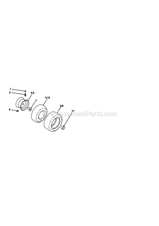 Page H Diagram and Parts List for 917270822  Craftsman Lawn Tractor