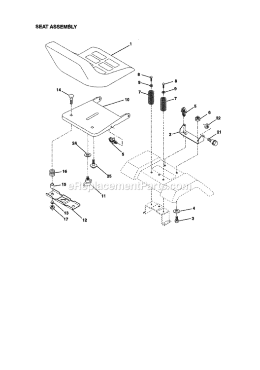 Page F Diagram and Parts List for 917270823  Craftsman Lawn Tractor