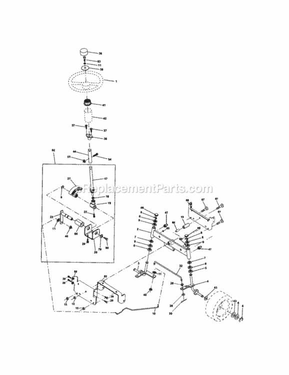 Page D Diagram and Parts List for 917270824  Craftsman Lawn Tractor