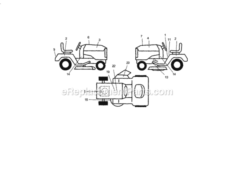 Page G Diagram and Parts List for 917270824  Craftsman Lawn Tractor