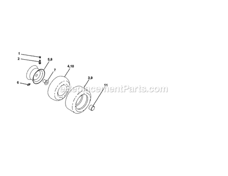 Page H Diagram and Parts List for 917270824  Craftsman Lawn Tractor