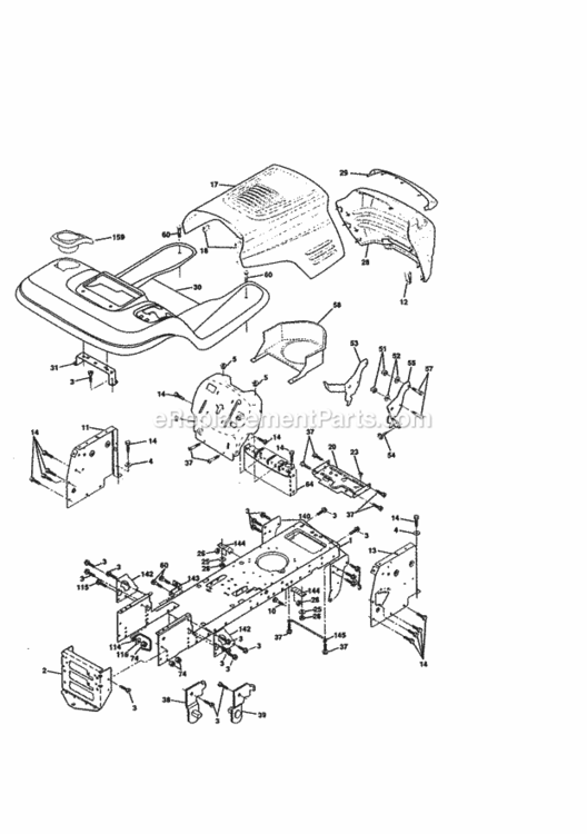 Page B Diagram and Parts List for 917270830  Craftsman Lawn Tractor