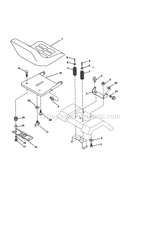 Page F Diagram and Parts List for 917270830  Craftsman Lawn Tractor