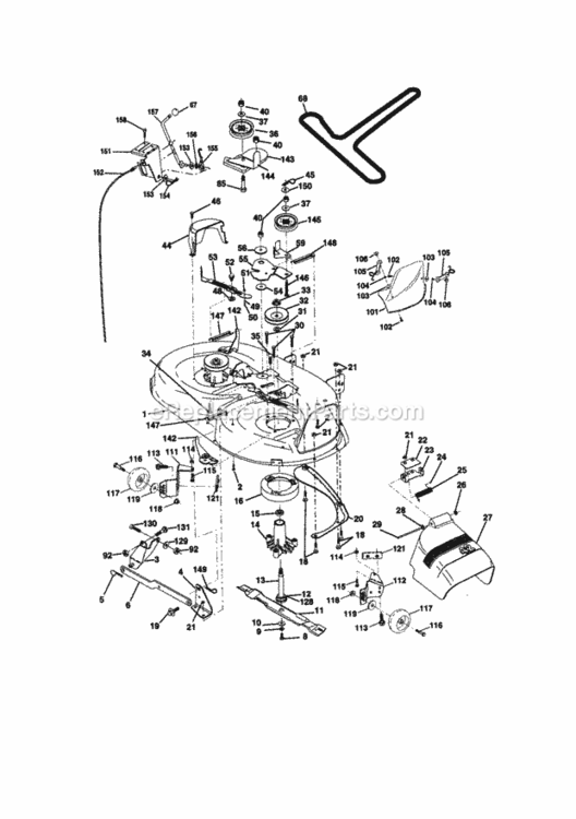 Page J Diagram and Parts List for 917270831  Craftsman Lawn Tractor