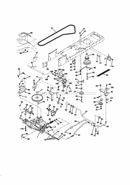 Page C Diagram and Parts List for 917270831  Craftsman Lawn Tractor