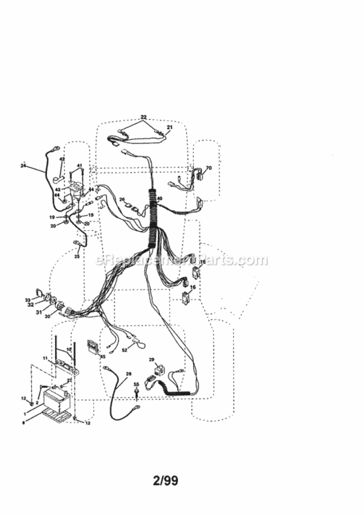 Page A Diagram and Parts List for 917270840  Craftsman Lawn Tractor