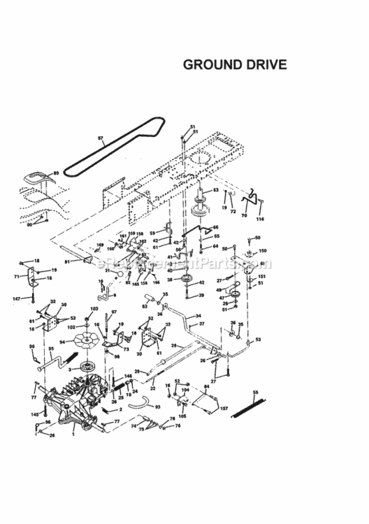 Page C Diagram and Parts List for 917270840  Craftsman Lawn Tractor