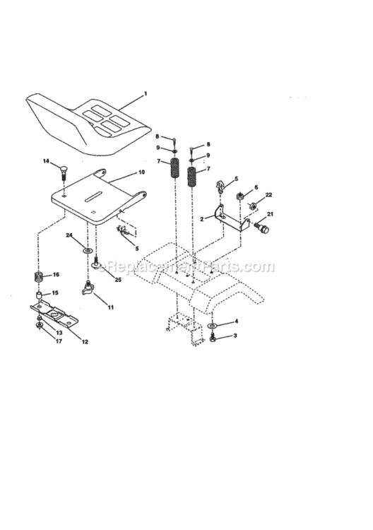Page F Diagram and Parts List for 917270840  Craftsman Lawn Tractor