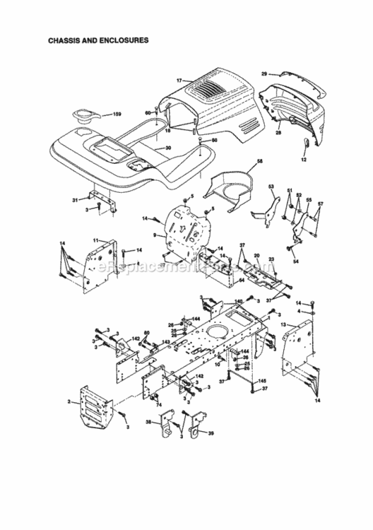 Page B Diagram and Parts List for 917270841  Craftsman Lawn Tractor