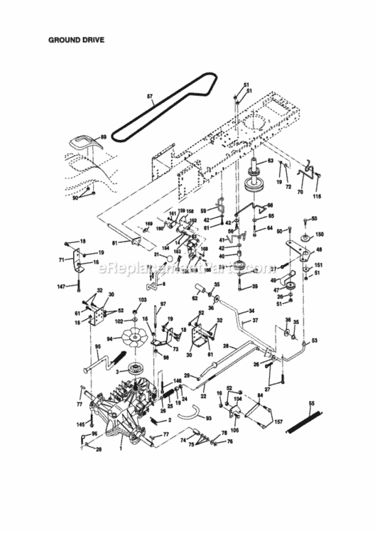 Page C Diagram and Parts List for 917270841  Craftsman Lawn Tractor